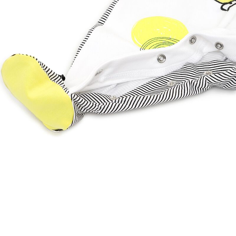 Girls Medium Yellow Leg Opening Baby Suit image number null